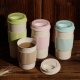 Kitchen Bar 350/450/550ML Wheat Straw Insulation Thermos Cup Outdoor Portable Hanging Drinkware Hot Water Coffee Bottle